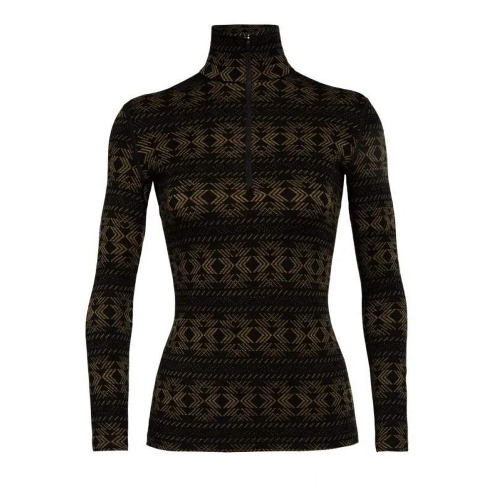 Vertex Long Sleeve Half Zip Icebreaker 100% Merino Wool Fair Isle Ski Base Layer